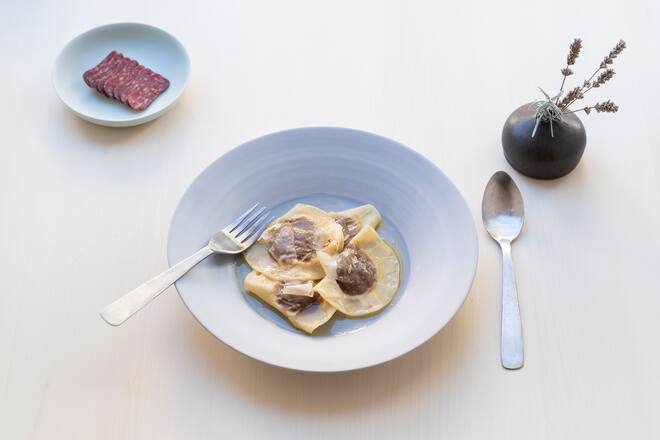 Doerrbirnen Ravioli Casa Caminada