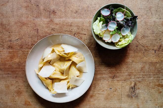 Schmorbraten-Ravioli in der Bauernschänke in Zürich