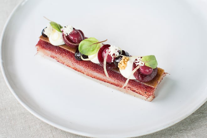 Forelle mit Kirschen Restaurant Fahr Kuenten