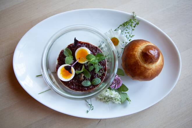 Geflügelleber Parfait Brioche