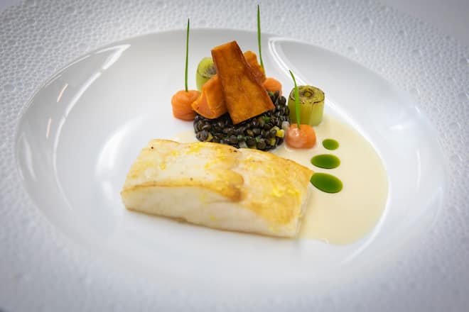 GM Lenkerhof, Steinbutt, Linsen, Süsskartoffel