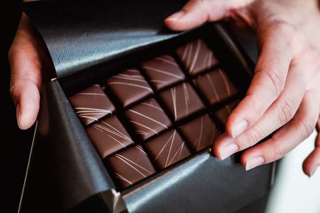 Lebkuchenpralinen - Chef Chocolatier David Kohler an der Arbeit - Max Chocolatier - Schweizerhofquai 2, Luzern - Samstag, 17. November 2018 - Handgemachte, natürliche Schokolade - Copyright Olivia Pulver