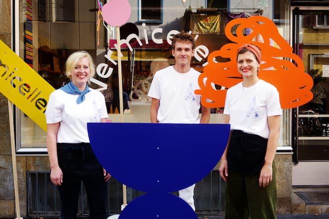 Vermicelleria Zurich in der Gelati Tellhof von Hanna Büker, Nicole Heim und David Jäggi