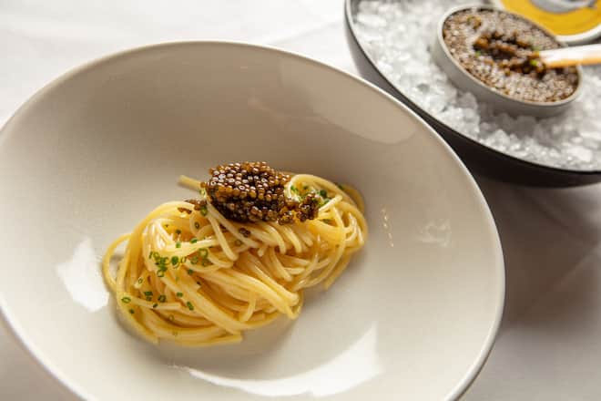 Spaghetti mit Kaviar