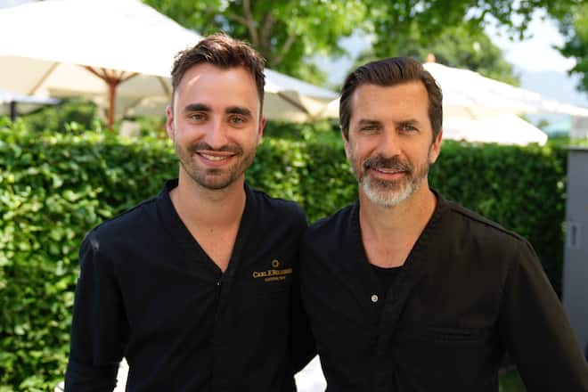 15.08.2021; Bad Ragaz: GaultMillau Garden Party; Andreas Caminada und Silvio Germann. © Valeriano Di Domenico