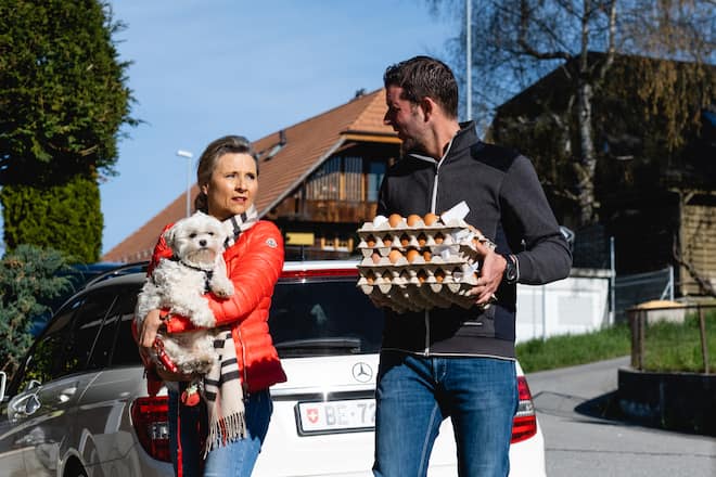 Rolf Fuchs, Panorama, Steffisburg, Eier, Ostern, Simone Probst, Eierlieferantin