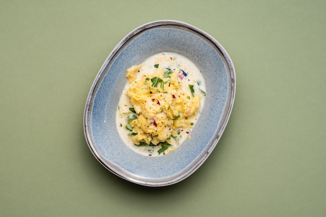 Rolf Fuchs, Panorama, Steffisburg, Eier, Ostern, Rührei mit Rahm und Rucola, Zitronen-Ãl