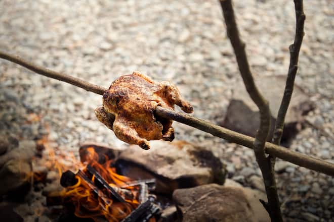 Schweizer Fleisch Rezept Poulet ganz am Spiess 2022