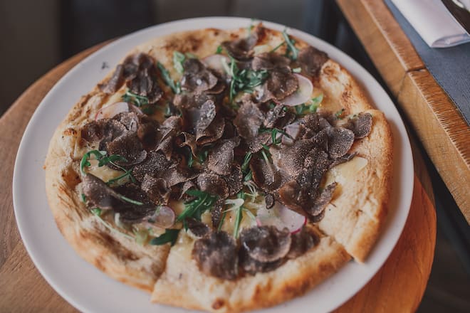 The Alpina Gstaad Zero Waste pasta pizza