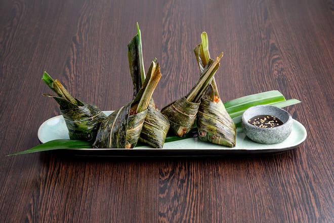 Gai Hor Bai Toey: Maispoularde, verpackt in ein Pandanblatt. Aus dem «Spices».