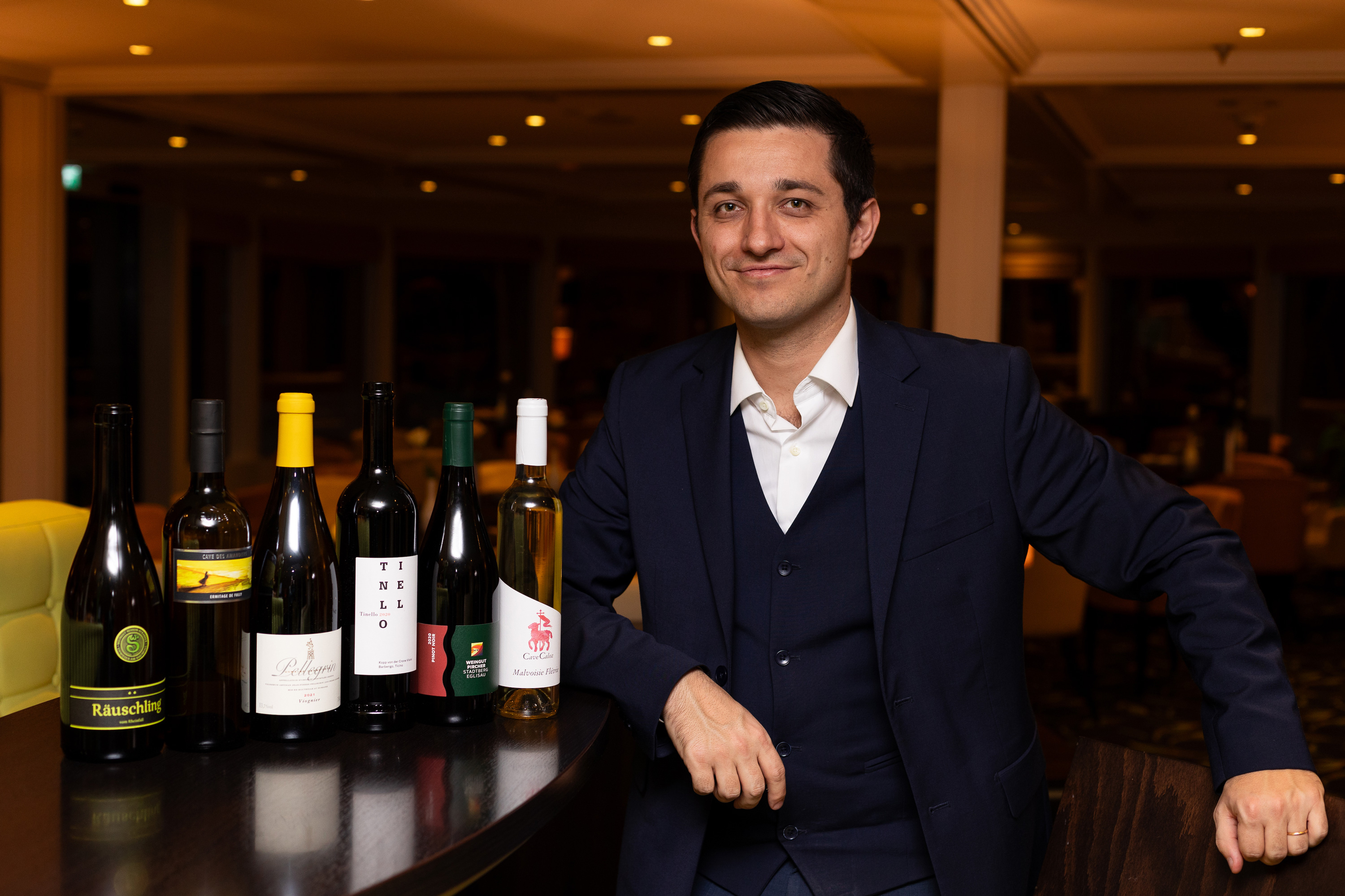 Plädoyer für den Schweizer Wein! Mathieu Quetglas, Sommelier des Jahres 2022, servierte ausschliesslich einheimische Gewächs.