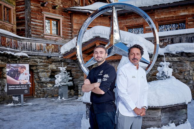 Crans Montana, le 3 décembre  2023, Frank Raynaud et Guy Ravet nous offre un menu a 4 mains, au Restaurant du Pas de LâOurs © sedrik nemeth