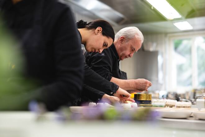 Noémie Bernard und ihr Vater Giorgio Bernard arbeiteten Hand in Hand.