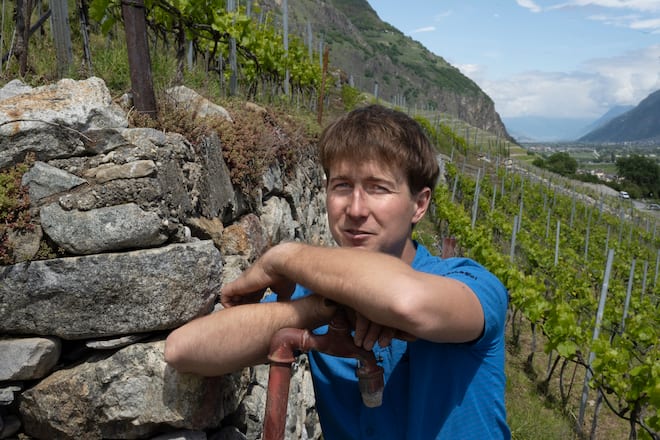 Der Winzer Im Weinberg auf Terrassen in Fully