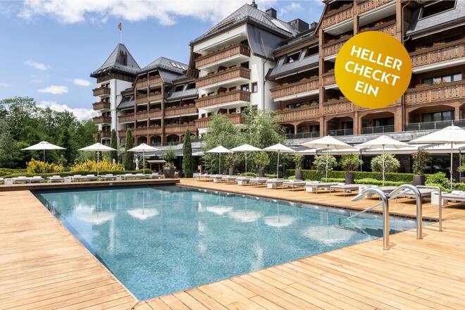 Heller checkt ein The Alpina Gstaad