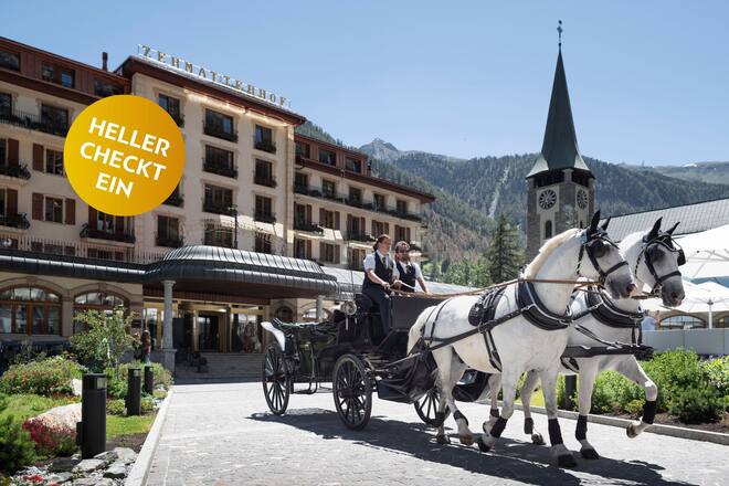 Heller checkt ein Zermatterhof