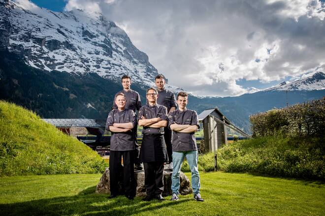 GM-Köche Gruppenbild, Top of Taste Gourmet-Festival in Grindelwald im Hotel Schweizherhof. Aufgenommen am 10.05.2024