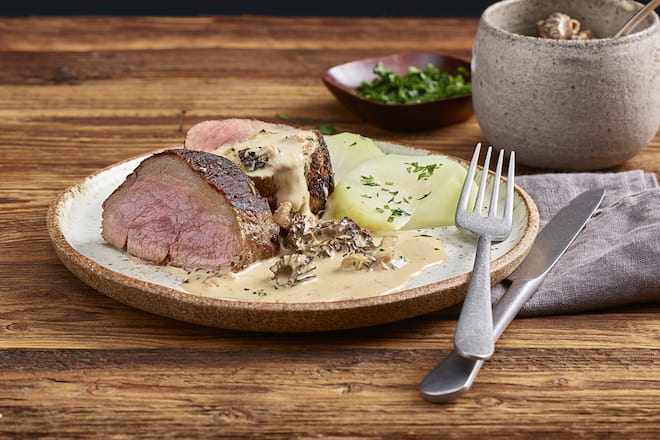 Kalbsfilet mit Morchelrahmsauce