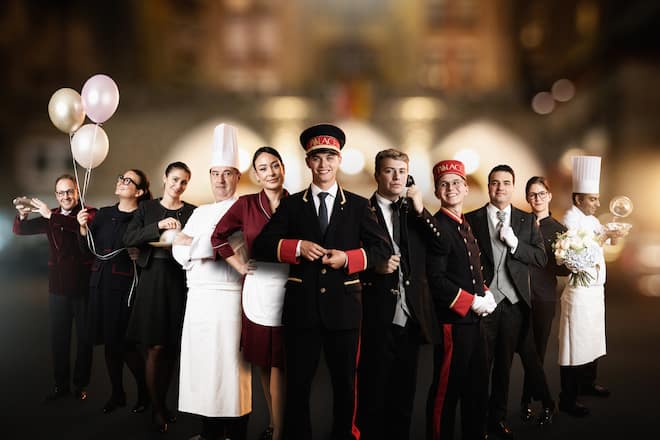 Matteo Oddo, Bar Manager. Giorgia Bazzo, Senior Guest Relations Agent. Ilaria Meloni, ssistant Room Service Manager. Frederic Breuil, Executive Chef ad interim. Giulia Loddo, Senior Room Attendant. Mattia Buccafurri, Voiturier. Matteo Piazza, Concierge. Marco Monaco, Chasseur. Christopher Sannino, Assistant Head Butler. Natalie Sciacoviello, Senior Florist. Jatinder Kumar, Indian Speciality Chef.