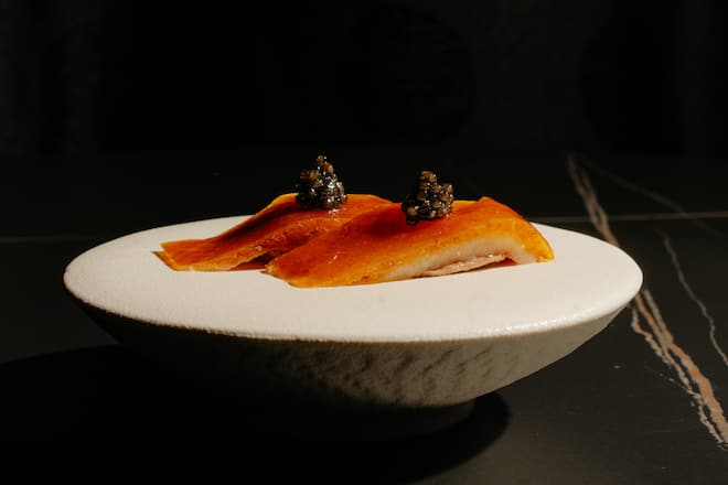 «Shin»: Die beste Peking Duck der Schweiz? Shin Sushi mit Peking Ente und Kaviar