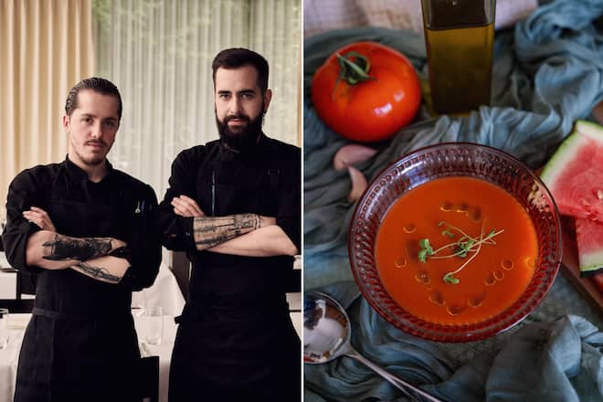 Dan Rodriguez-Zaugg & Alejandro Perez Polo («Villa Sommerlust», 16 Punkte) geben Tipps für die kalte Suppe.