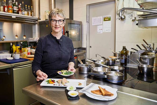 Restaurant Chez Renate, Renate Steiner (Gastgeberin und Köchin), Ilgenweidstrass 6, CH-8840 Einsiedeln, 09.03.2020. Foto Lucia Hunziker
