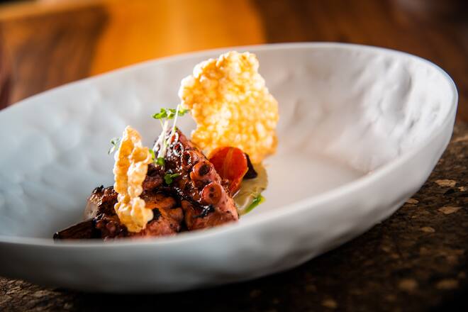 Restaurant Meta 2020: Piovra alla griglia con variazione di melanzane e pomodoro