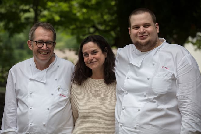 Bad Osterfingen v.l. Michael Meyer, Ariane und Lukas Meyer