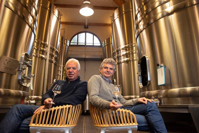 Jean-Etienne and François Matton im Rosé Weinkeller