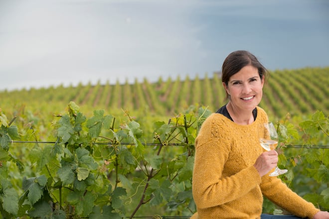 Christelle Conne,vigneronne à Chexbres vient d'entrer au comité de l'office des vins vaudois.ici dans ses vignes du Lavaux