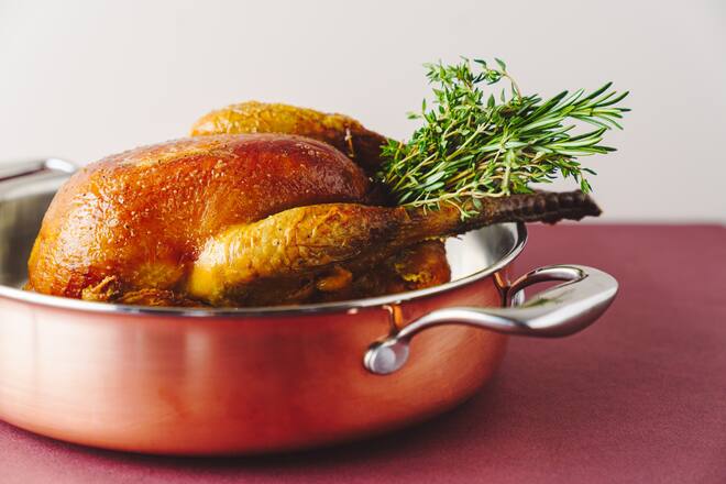 Ritzcoffier Bürgenstock Resort 2022 Brunch Gericht Perlhuhn