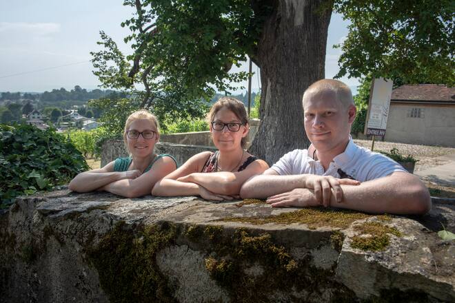 Lucie, Solange und Tristan Perey