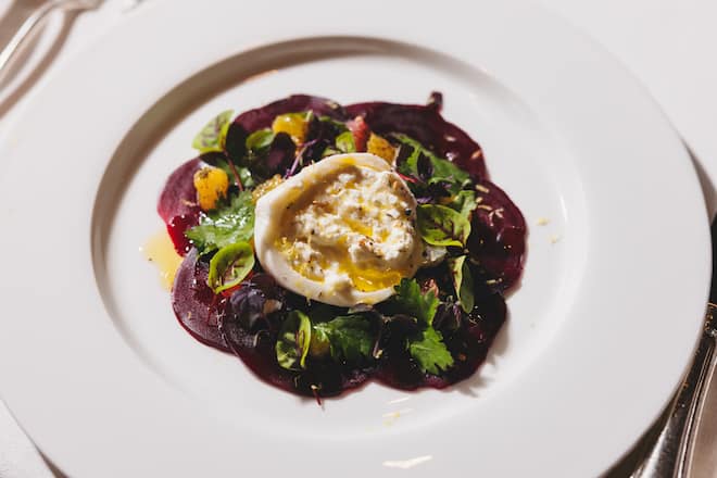 Suvretta House, Fabrizio Zanetti, Rande mit Burrata, Zitrus & Koriander