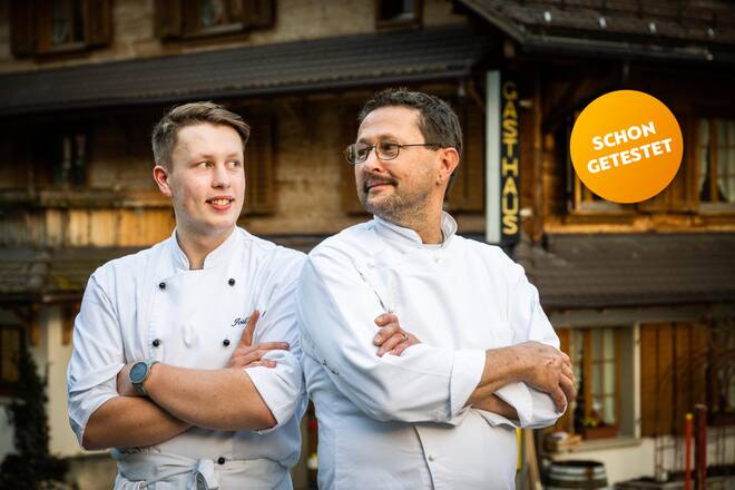 Header Koch Röbi Gisler Gitzi Menü Restaurant Kaiserstock Riemenstalden SZ