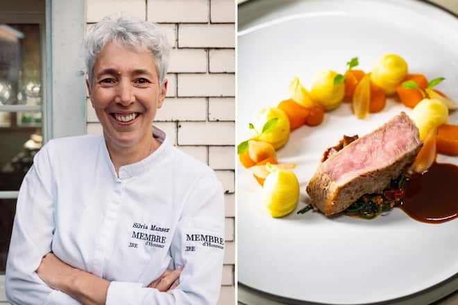 Silvia Manser und Kalbsrücken.