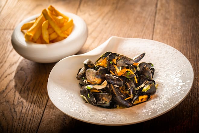 Agron Lleshi kocht im Jägerhof 2021: Moules et frites