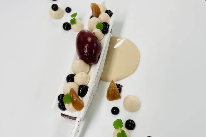 Vacherin marron-cassis sans gluten sans lactose Marc Turcas EHL Lausanne