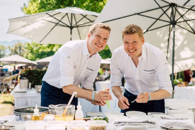 Fabio Toffolon und Dominik Sato an der GaultMillau Garden Party 2022