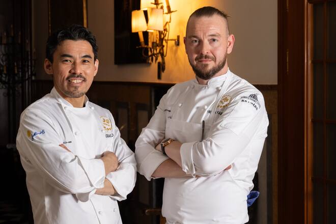 Hideaki Sato und Tristin Farmer Badrutt's Palace St. Moritz Gourmet Festival 2024