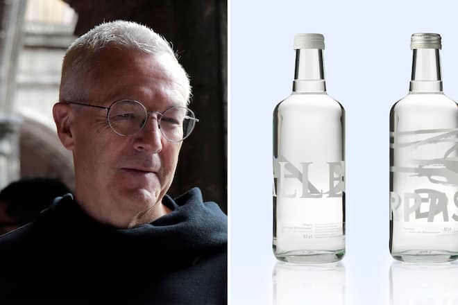 Passugger Mineralwasser aus der neuen Olgiati-Designflasche