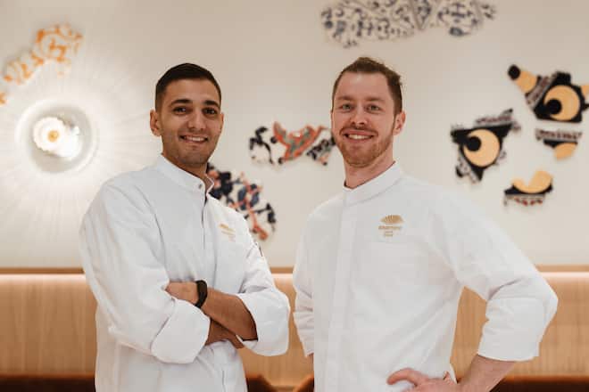 Orsini - Chefkoch Dario Morescho mit Sous Chef Gianmarco D'Alonzo - Mandarin Oriental Hotel Zuerich - Dezember 2023 - Copyright Olivia Pulver