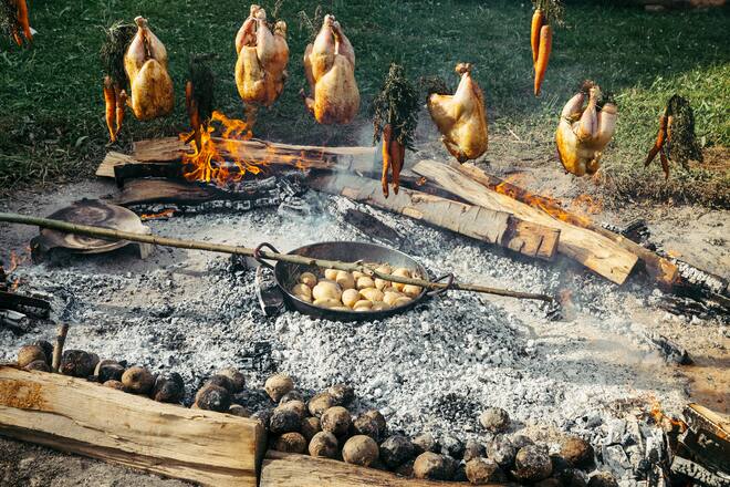 Guarda Val Fö Küche offenes Feuer