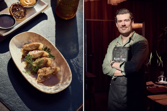 Gyoza mit Hummer, «Elefantenohr», Cigar Lounge Allen's Table