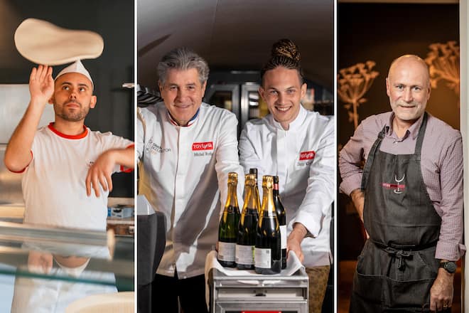 Pizzaiolo aus dem Santa Lucia, Michel Roth und Danny Khezzar, Urs Messerli