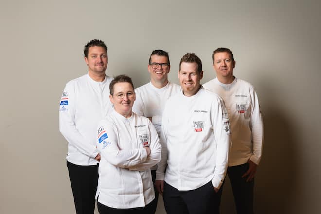 LCDJ, 2026, Philippe Deslarzes (Njorden), Maryline Nozahic (La Table de Mary), Christoph Hunziker (Jurypräsident),Reto Gadola (Casa Alva) Patrick Germann (Bären Schwarzenburg)