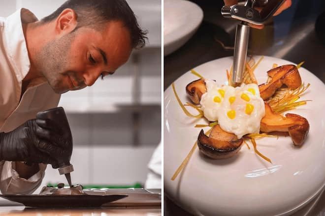 Amoureux de Grimentz, le chef de la Table d'André fait du bien à la région. Cadre feutré et cuisine soignée.