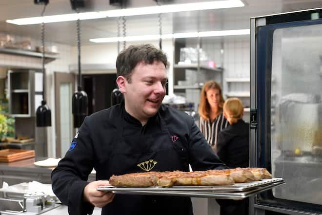 07.10.2019; Basel: Koch des Jahres - Tanja Grandits; Marco Böhler (Küchenchef). © Valeriano Di Domenico