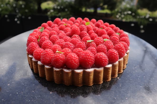 Tarte framboise Josselin Jaquet Valrose