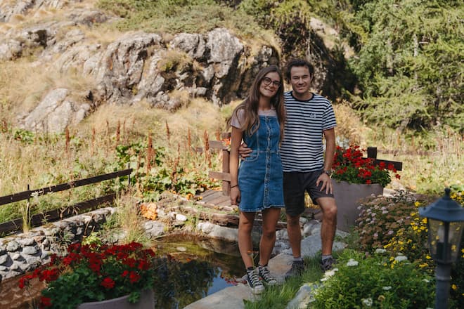 Sarah Meynet und Martial Chanton, Gastgeberpaar - Restaurant Alm - Zermatt - Sommer 2024 - Copyright Olivia Pulver