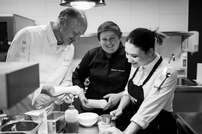 Heinz Rufibach, Mirjam Schwarz, Miyaray Inzunza Schläpfer - MiKitchenparty 2024 - Zermatt - Copyright Olivia Pulver